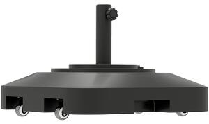 Outsunny Base per Ombrellone a Rotelle e Riempibile con Acqua o Sabbia, in HDPE, 48x48x32.5 cm, Nero | Aosom Italy
