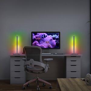 OSRAM SMART+ Lampada da tavolo WiFi CORNER MAGIC, argento, 43 cm RGB MAGIC, Cromo / Argento, Soggiorno / Sala da pranzo, Alluminio, Moderno