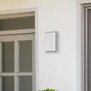 LCD Lampada applique da esterno con sensore 059, acciaio inossidabile, vetro dimmerabile, Alluminio / Grigio / Zincato, Acciaio Inox, Moderno