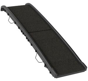 PawHut Rampa pieghevole per cani, scala per cani in PP con pendenza dolce e superficie antiscivolo, 155x38,5x15,5cm, nero | Aosom Italy