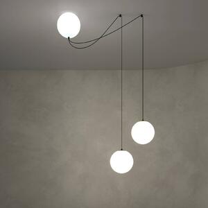 Maytoni Lampada a sospensione in vetro Twins, Bianco / Opale, Soggiorno / Sala da pranzo, Vetro, Moderno, Lampada a sospensione