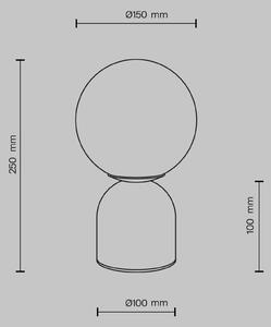 Maytoni Lampada da tavolo Tavo, Crema / Ambra, Camera da letto, Vetro, Moderno, Lampada da tavolo