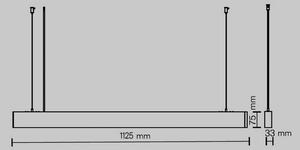 Maytoni Lampada LED a sospensione Basis, bianca, CCT, lunghezza 112,5 cm dimmerabile, Bianco / Opale, Soggiorno / Sala da pranzo, Alluminio, Moderno