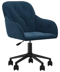 VidaXL Sedia da ufficio girevole in velluto blu
