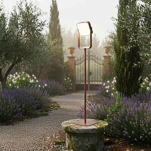 Piantana Solare in alluminio 120cm Ricaricabile USB-C - Corten Colore Bianco Naturale 4.000K