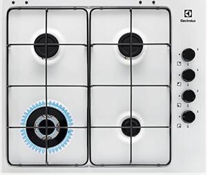 Electrolux EGS6414W Piano Cottura 4 Fuochi a Gas 60 cm (1 Bruciatore Wok) colore Bianco