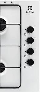 Electrolux EGS6414W Piano Cottura 4 Fuochi a Gas 60 cm (1 Bruciatore Wok) colore Bianco