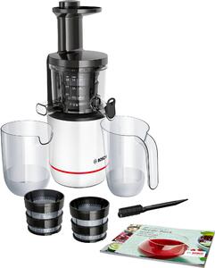 Bosch Estrattore di succo Frutta e Verdura Slow Juicer Potenza 150 Watt colore Nero / Bianco - MESM500W