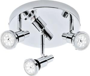Lampada da bagno a LED faretto IP44 orientabile e inclinabile 3xGU10 14,4W Ø 21cm Briloner