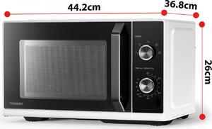 Toshiba Forno a Microonde Combinato con Grill Capacit 26 Litri Potenza 900W colore Bianco - MW3-MM20PF(WH)