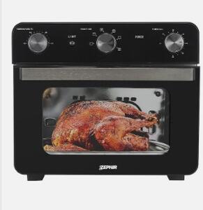 Zephir Forno Elettrico Ventilato con Grill + Friggitrice ad Aria Capacit 24 Litri Potenza 1700 W colore Nero - ZHC24FA