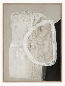 Quadro su tela incorniciato dipinto a mano White Stone