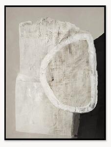 Quadro su tela incorniciato dipinto a mano White Stone