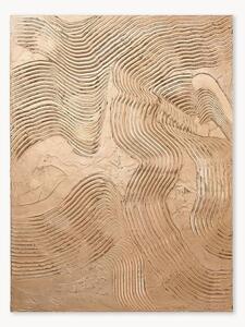 Quadro dipinto a mano marrone metallico