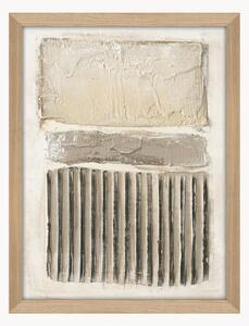 Quadro su tela incorniciato dipinto a mano Art Structure I