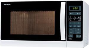 Sharp Forno Microonde con Grill Capacit 25 Litri Potenza 900 Watt colore Nero - R-742 WW