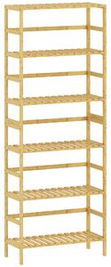 Libreria A Parete 5 Ripiani COSTWAY – Design Inclinato Salvaspazio, Struttura In Metallo E Legno, 183x30x61 Cm, Per Soggiorno E Ufficio (Oro)