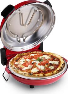INNOLIVING Forno Pizza Elettrico Potenza 1200 Watt Temperatura 350 C Timer e Termostato colore Rosso - INN-796R