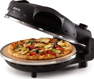 De Longhi Forno Pizza Elettrico Potenza 1200 Watt Temperatura 400 C con Pietra Refrattaria Antiaderente colore Nero - 917