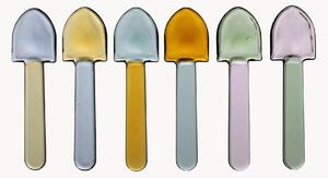 Set di 6 cucchiaini da gelato in vetro Colorea
