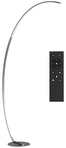 Lampada da Terra ad Arco Alta 172 cm a LED con Telecomando e Regolazione della Luminosità Argento