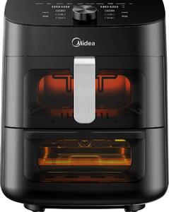 MIDEA Friggitrice ad Aria 11 Litri 2 Zone (5+6) Potenza 2200W con Timer e 10 Programmi Pre-impostati colore Nero - MAD1100DADK
