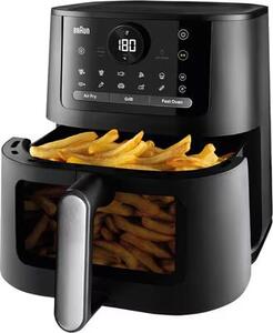 Braun Friggitrice ad Aria 3 in 1 Capacit 6 Litri Potenza 2000 Watt con Display Touch e Temperatura Regolabile colore Nero - HF 5073 MultiFry 5