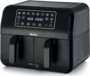 Ariete Friggitrice ad Aria 8 Litri Potenza 1700W con Doppio Cestello colore Nero Airy Fryer Dual - 4623/00