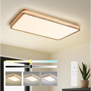 Brilagi - Plafoniera LED dimmerabile MOLINA SQUARE LED/128W/230V rovere 90x60 cm + telecomando