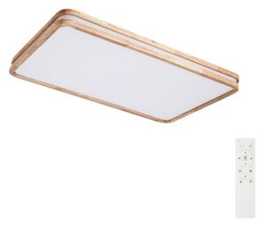 Brilagi - Plafoniera LED dimmerabile MOLINA SQUARE LED/128W/230V rovere 90x60 cm + telecomando