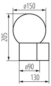 Kanlux 46080 - STONO Lampada da parete per esterni 1xE27/15W/230V IP65 antracite