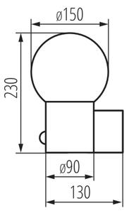 Kanlux 46081-Lampada da parete per esterni con sensore STONO 1xE27/15W/230V IP65 antracite
