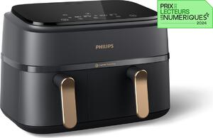 Philips Friggitrice ad Aria Airfryer Capacit 9 Litri Potenza 2750 Watt con Doppio Cestello colore Antracite - NA352/00