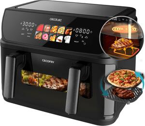 Cecotec Friggitrice ad Aria Capacit 10 Litri Potenza 2800 Watt Doppio Cestello Termostato Regolabile colore Nero - A01_EU01_100842 Cecofry&Grill D