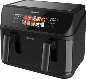Cecotec Friggitrice ad Aria Capacit 10 Litri Potenza 2800 Watt Doppio Cestello Termostato Regolabile colore Nero - A01_EU01_100842 Cecofry&Grill D