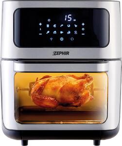 Zephir Friggitrice ad Aria Capacit 12 Litri Potenza 1800 Watt con Timer e Termostato Regolabile colore Acciaio Inox - ZHC121N