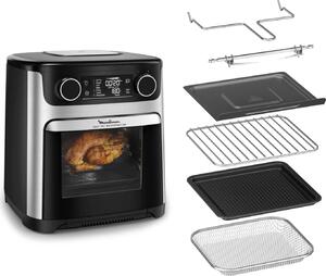 Moulinex Friggitrice ad Aria Capacit 15 Litri Potenza 2700 Watt 9 Programmi di Cottura Temperatura Max 230 C colore Nero / Inox - AL556D Easy Fry