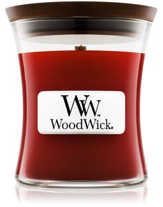 Woodwick Cinnamon Chai candela profumata con stoppino in legno 85 g