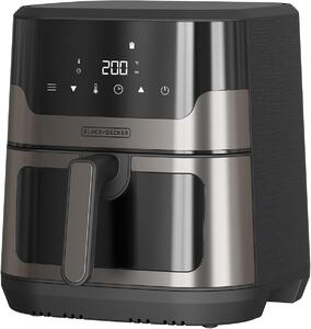 Black & Decker Friggitrice ad Aria Capacit 8 Litri Potenza 1700 Watt con 8 Programmi e Finestra colore Nero - BXAF8001E