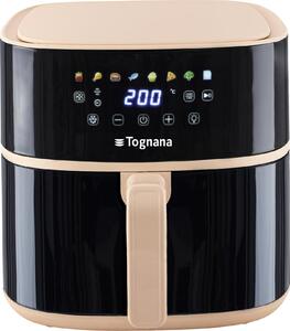 Tognana Friggitrice ad Aria Capacit 8 Litri Potenza 2000 Watt Doppia Resistenza con Timer colore Nero, Champagne - D2DFA05IRCH Iridea