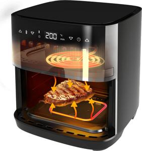 Cecotec OUTLET - Friggitrice ad Aria Capacit 8 Litri Potenza 2200 Watt Temperatura max 200 C colore Nero - Duoheat 8000 100501