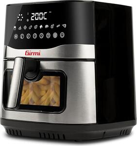 Girmi Friggitrice ad Aria Capacit 9 Litri Potenza 2200 Watt con Timer e Temperatura Regolabile colore Nero e Acciaio Inox - FG9000 Ecofrit Premium