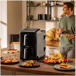 Cecotec Friggitrice ad Aria Doppio Cestello Capacit 12 Litri Potenza 2900 Watt colore Nero - A01.EU01.109325 CECOFRY DuoLevel 12000 Window