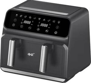 DPM Friggitrice ad Aria Doppio Cestello Capacit 8 Litri Potenza 1700 Watt colore Nero - DPM801D