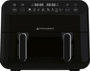 PYRAMIDEA OUTLET - Friggitrice ad Aria Multifunzione Capacit 12 Litri Potenza 2400 Watt con Timer e Termostato Regolabile colore Nero - AF1220B
