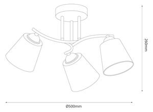 Lampadario a plafone PAFOS 3xE27/15W/230V cromo lucido