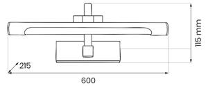Illuminazione a LED per specchio da bagno VINCI LED/15W/230V 60 cm IP44 nero