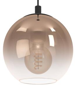 Eglo 901923 - Lampadario a sospensione con cavo ARISCANI 1xE27/60W/230V nero/beige/fumé
