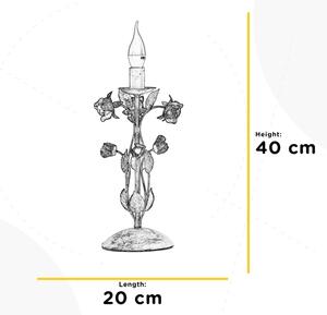 ONLI - Lampada da tavolo CAROLINA 1xE14/6W/230V 40 cm finitura bronzo