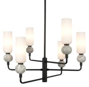 ITALUX PND-95331-6-BK - Lampadario su stelo SANTOS 6xG9/40W/230V nero